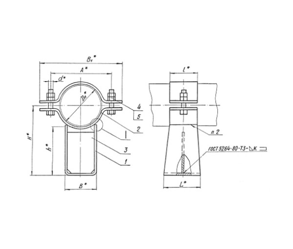 ТС-625.000 Опора скользящая с плоским хомутом в Краснодаре