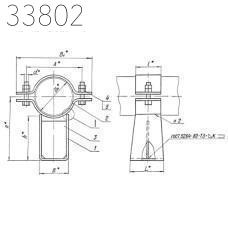 Опора скользящая с плоским хомутом 126 мм ТС-625.000-03
