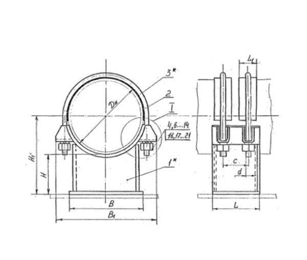 Л8-194.000 Опора хомутовая скользящая в Краснодаре