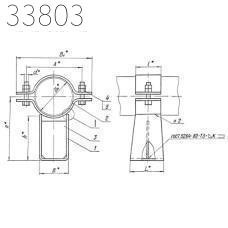 Опора скользящая с плоским хомутом 140 мм ТС-625.000-04