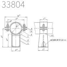 Опора скользящая с плоским хомутом 148 мм ТС-625.000-05