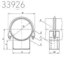 Опора скользящая хомутовая 108 мм 4,4 кг ТС-626.00.000-001