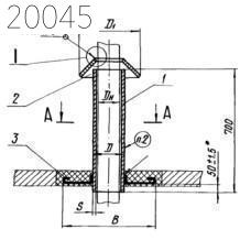 Втулка с колпаком для прохода через крышу Л8-146.000-03 108 мм
