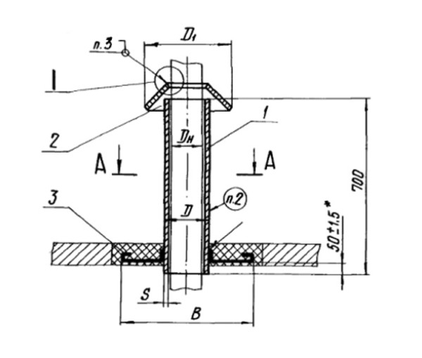 Л8-146.000 Втулка с колпаком для прохода через крышу в Краснодаре